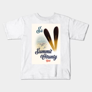 Ski Summit County, Utah Kids T-Shirt